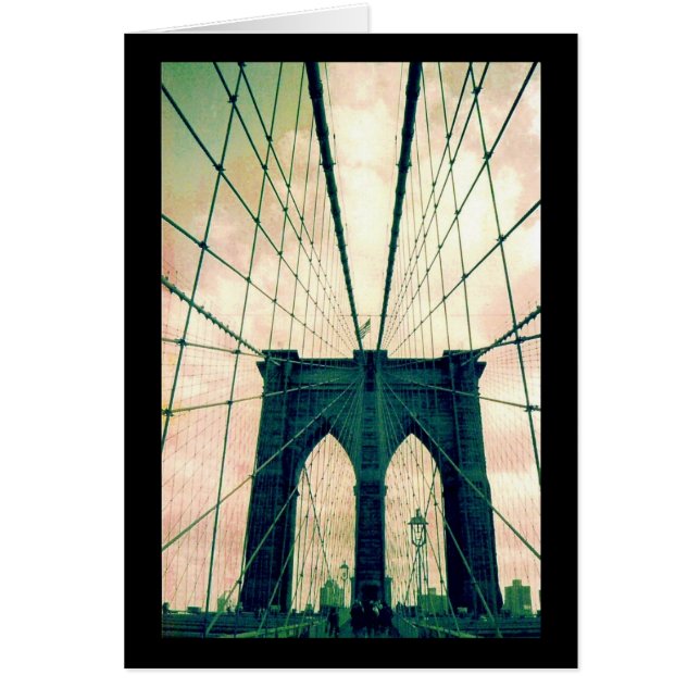 Cartão linhas de ponte brooklyn (Frente)