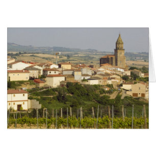 Cartão Linhas de videiras em primeiro plano