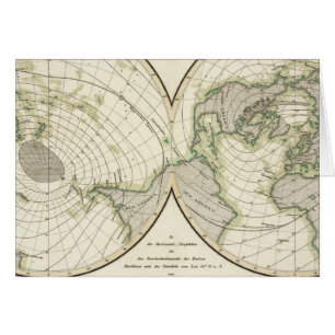 Cartão Linhas isodinâmicas do mundo