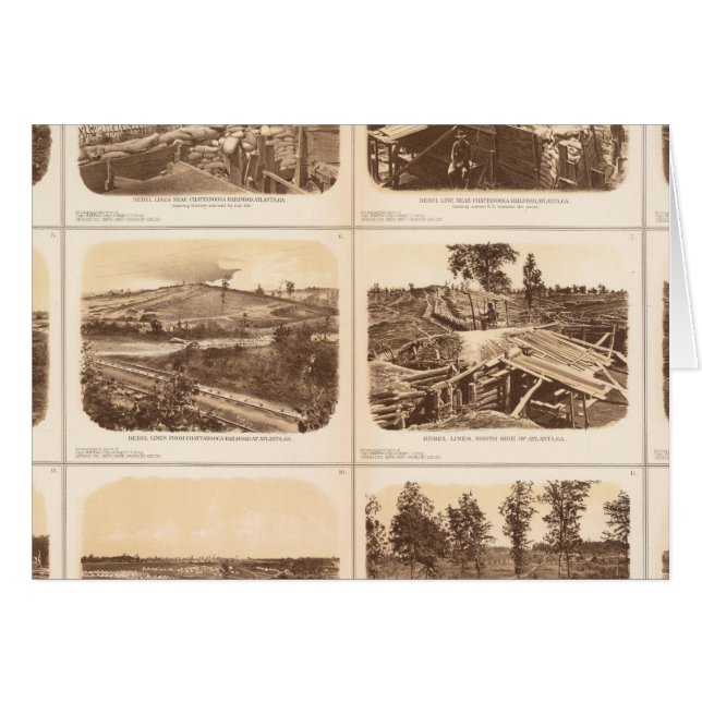 Cartão Linhas Rebel, Atlanta, Ga (Frente Horizontal)