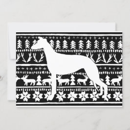 Cartão Linocut de Natal mais leve