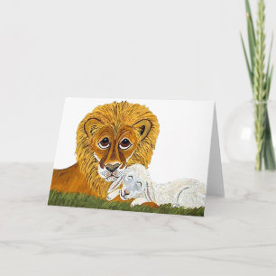 Cartão Lion And Lamb