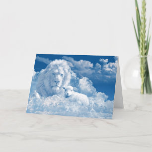 Cartão Lion and Lamb Greeting Card