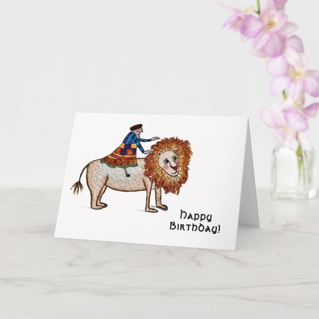 Cartão Lion Birthday Card (Orquídea)