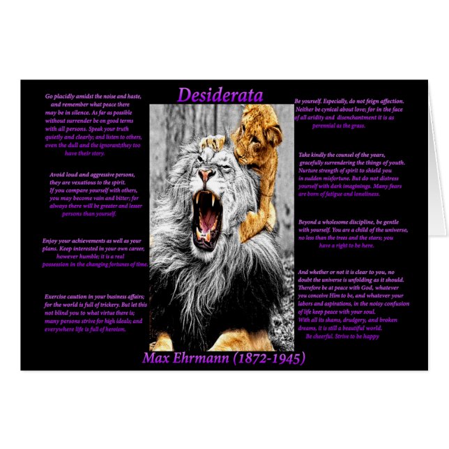 Cartão Lion Cub (Frente Horizontal)