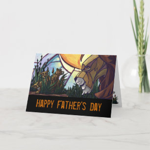 Cartão Lion King and Cubs Happy Father's Day Card