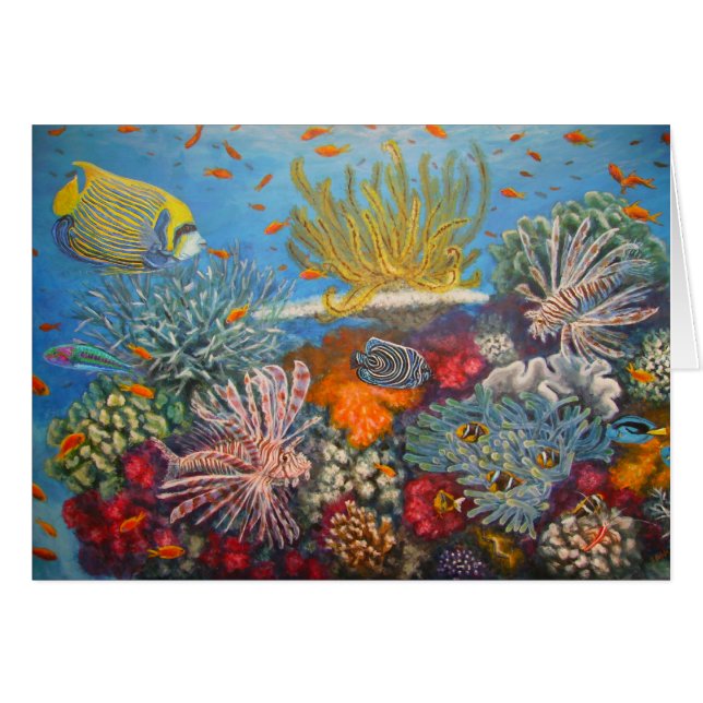 Cartão lionfishpainting (Frente horizontal)