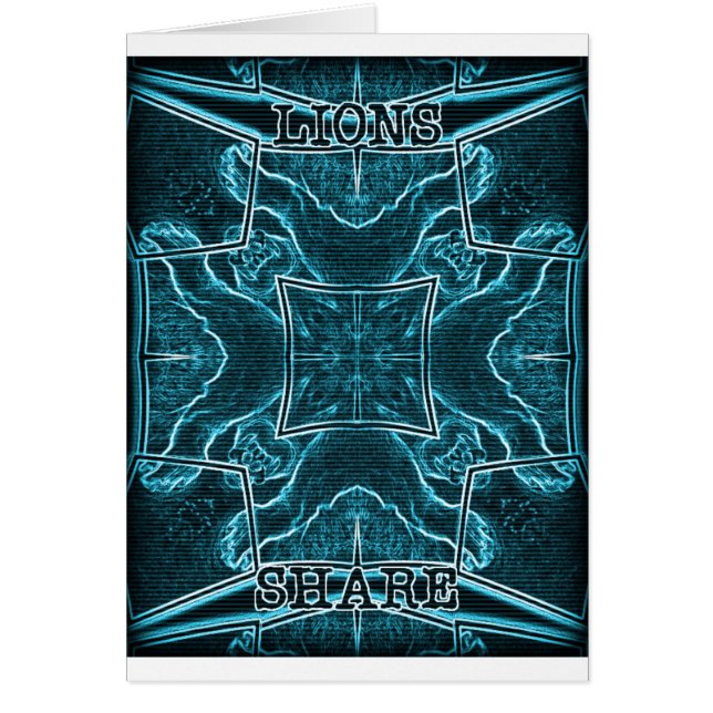 Cartão Lions Compartilham Impressão (Frente)