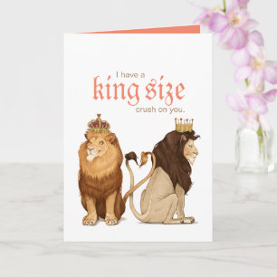 Cartão Lions in Love Greeting Card