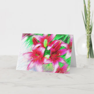 Cartão Lírio bonito