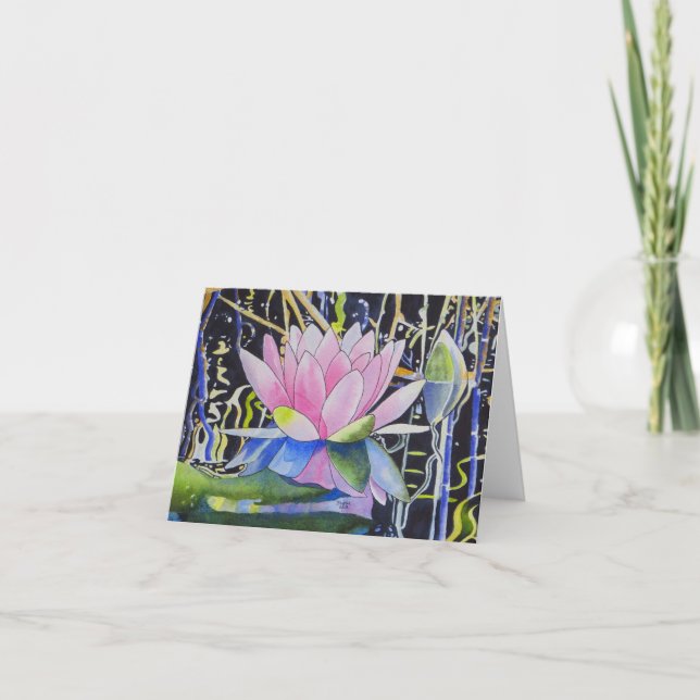 Cartão Lírio de água (Frente)