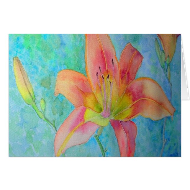 Cartão Lírio de tigre (Frente Horizontal)