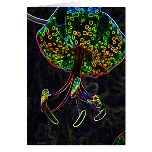 Cartão Lírio de tigre Photoshop (Frente)