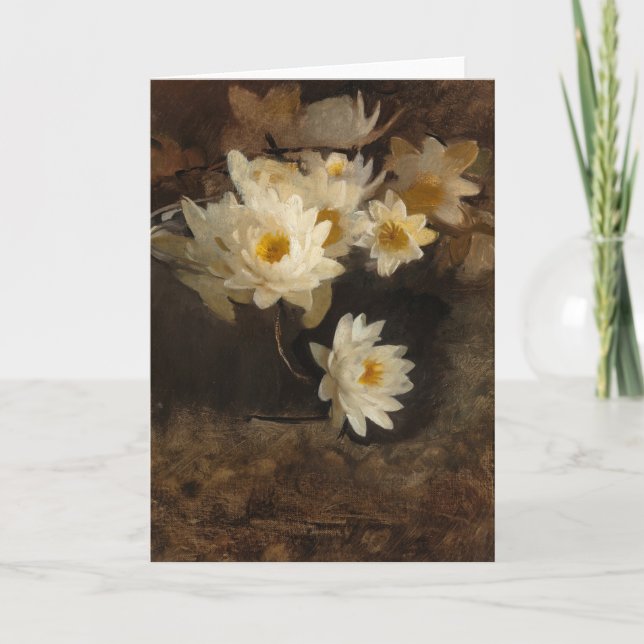 Cartão Lírios de água | Abbott Handerson Thayer (Frente)