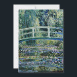Cartão Lírios de água e ponte japonesa<br><div class="desc">Water Lily and Japan Bridge,  famosa pintura de arte por Claude Monet,  1899.</div>