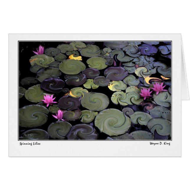 Cartão Lírios de fiação (Frente Horizontal)