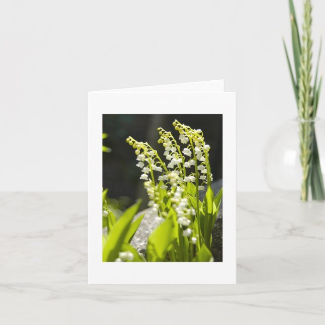 Cartão Lírios do vale de meu jardim…. (Frente)