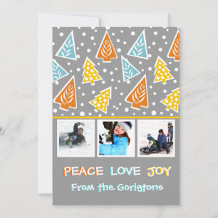 Cartão liso da foto moderna colorida das árvores