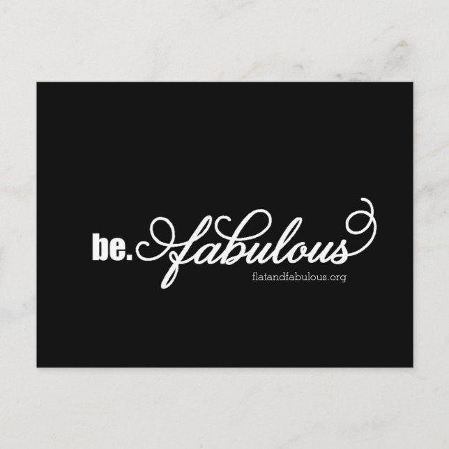 Cartão liso & fabuloso (Frente)