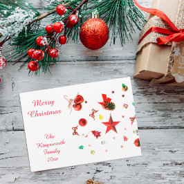 Cartão liso para ornamentos mistos de Felry Christ