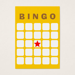 Cartão liso simples do Bingo do amarelo 5x5 DIY