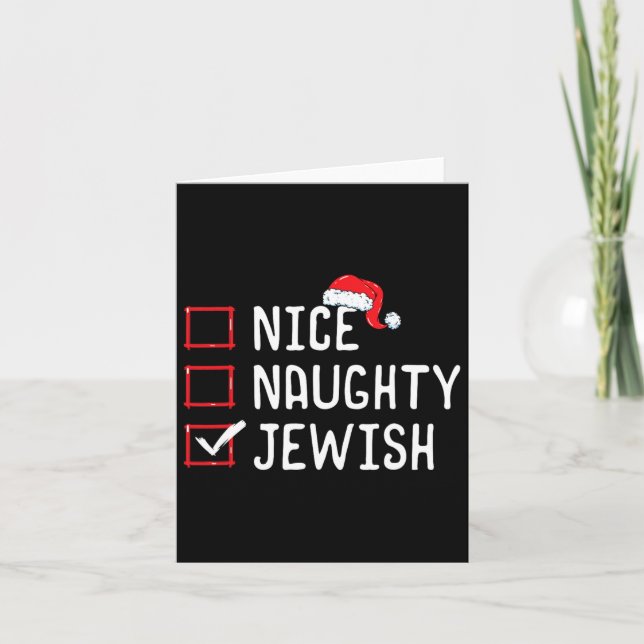 Cartão Lista de Natal Judaica Bela (Frente)