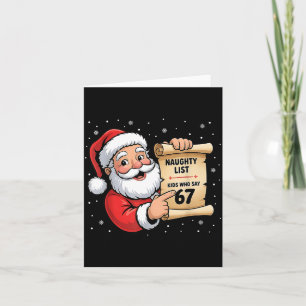Cartão Lista Travessa Crianças Que Dizem 67 Natal Seis Se