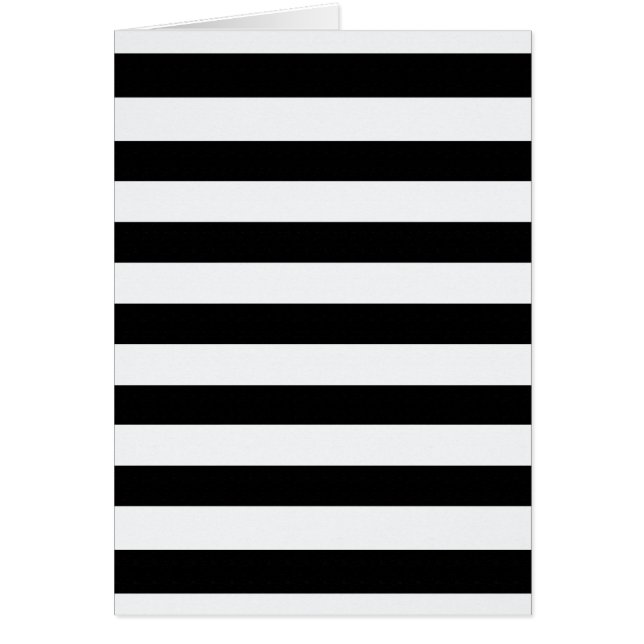Cartão "listra preta & branca." 5x7 (Frente)