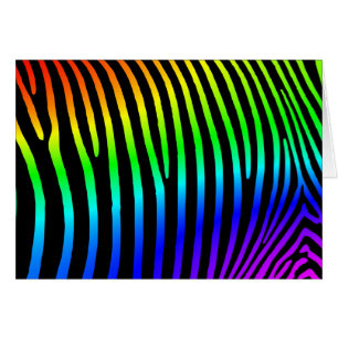 Cartão Listras da zebra do arco-íris