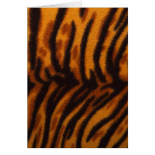Cartão Listras de Gato Tigre Padrão Paz Amor