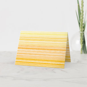 Cartão Listras de Gradiente de Aquarela Quente em Amarelo