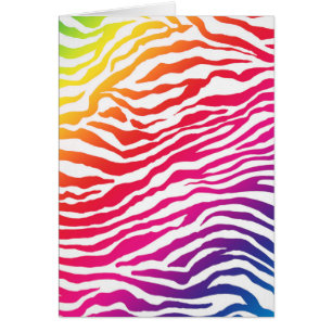 Cartão Listras do arco-íris (retrato)