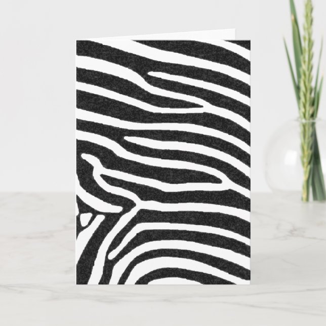 Cartão listras pretas da zebra (Frente)