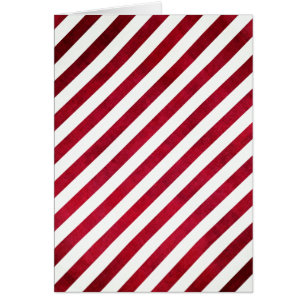Cartão Listras Vermelhas e Brancas na Textura do Tecido p