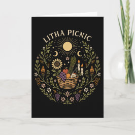 Cartão Litha Picnic Summer Solstice Celestial Art