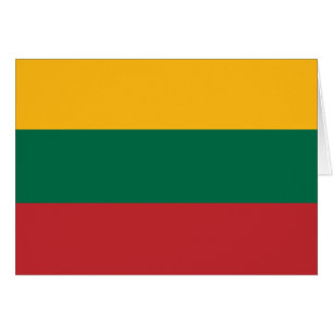 Cartão Lithuania - bandeira nacional lituana
