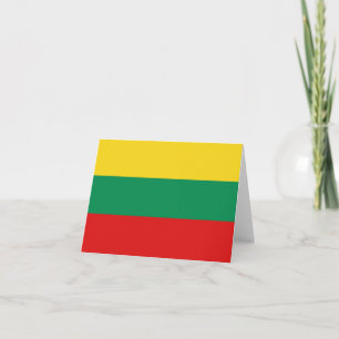 Cartão Lithuania Flag Notecard