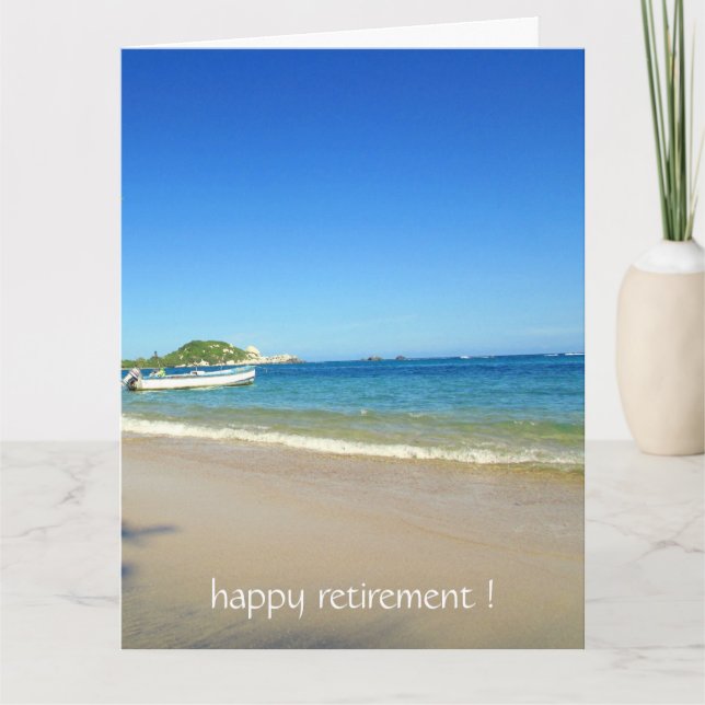 Cartão litoral feliz grande (Frente)