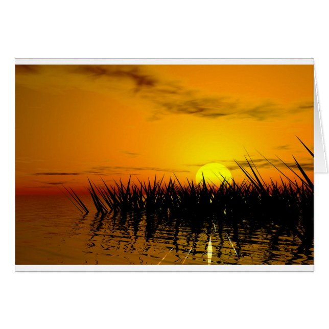 Cartão Litoral romântico (Frente Horizontal)