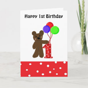 Cartão Little Bear First Birthday