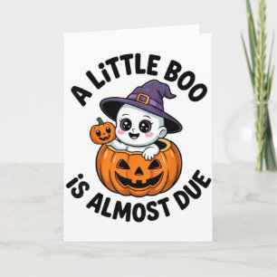 Cartão Little Boo Está Quase a Chegar Fofa Gravidez de Ha