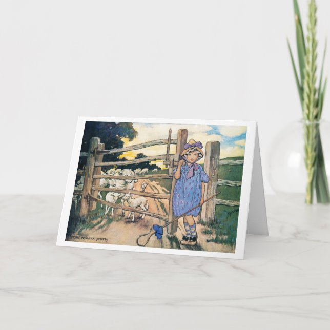 Cartão Little BoPeep, Jessie Willcox Smith (Frente)