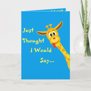 Cartão Little Boy Giraffe Birthday