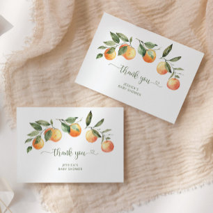 Cartão Little cutie baby shower thank you card