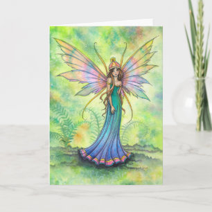 Cartão Little Fern Fairy Fantasy Art de Molly Harrison