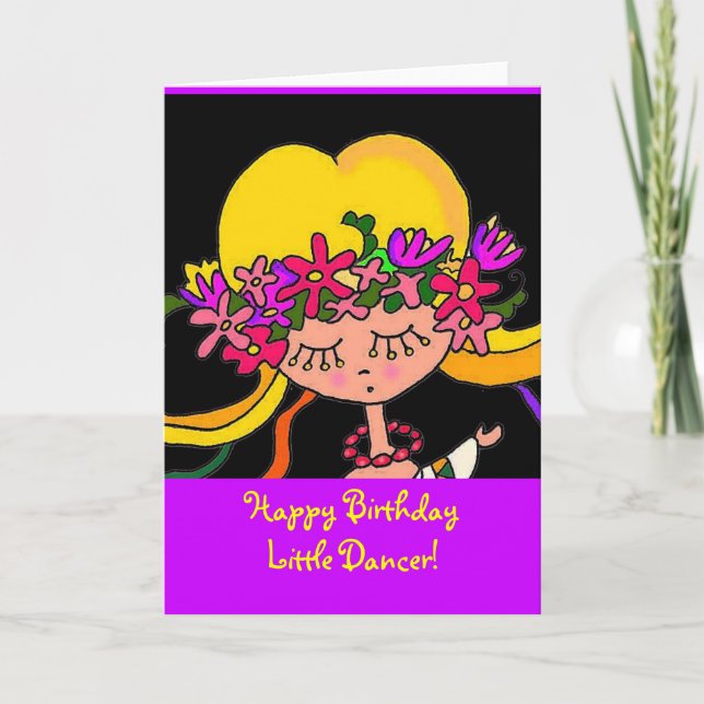 Cartão Little Girl Ucraniano Folart de Vera Trembach (Frente)