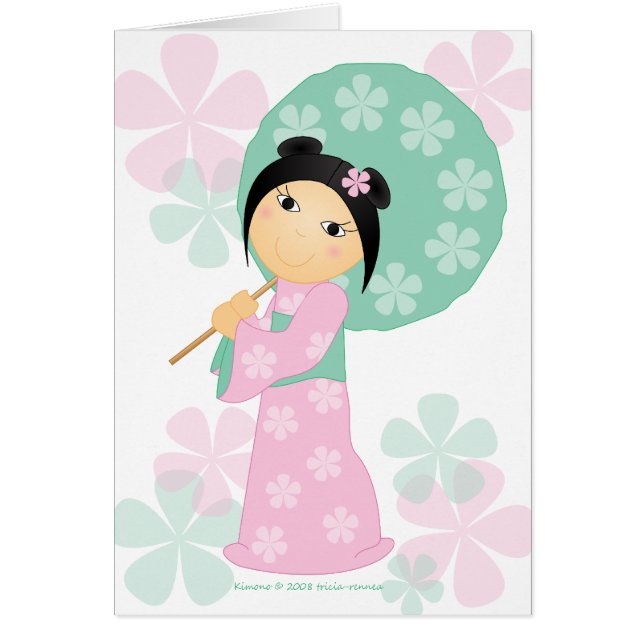 Cartão Little Kimono (Frente)
