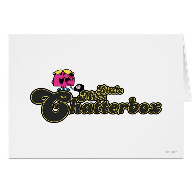Cartão Little Miss Chatterbox | Carta Verde Escura (Frente Horizontal)