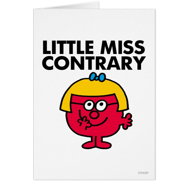 Cartão Little Miss Contrary (Frente)