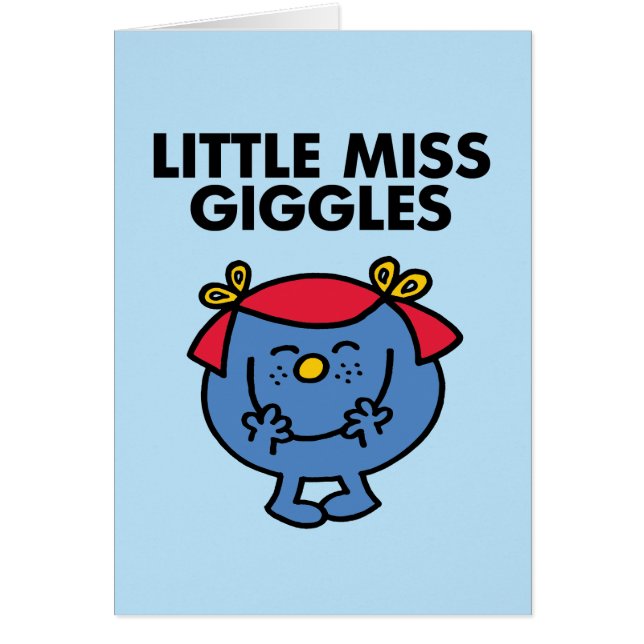 Cartão Little Miss Giggles | Letra negra (Frente)